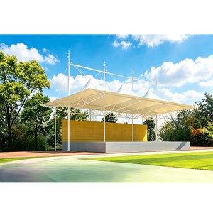 Structure de toit en membrane tendue à longue portée pour tribunes de stades, terrains de paddle, sites sportifs et gradins extérieurs - Product Image 6