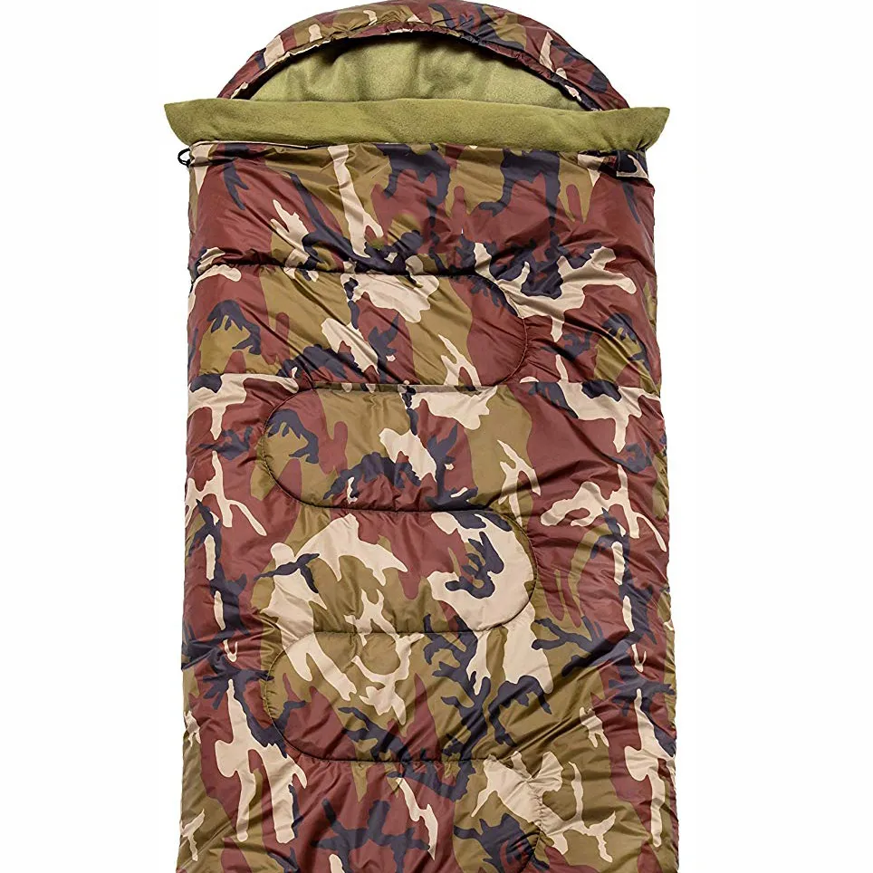 Hot Sales Warm Heated Green Sleep Bag Camouflage Outdoor Camping Sleeping Bag