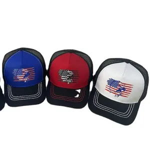 Wärme übertragungs druck 5 Panel Caps Hüte neues Design Mesh Trucker Cap und Hüte Männer