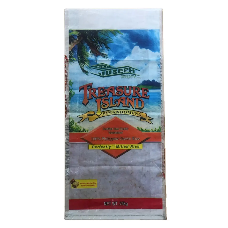穀物用光沢表面ビニール袋米トウモロコシ種子包装ラミネートPP織袋袋