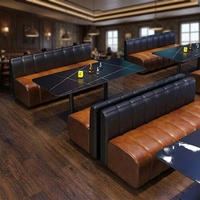 Meubles de restaurant contemporains en cuir PU, très demandés, durables, pour restauration rapide, KTV, café, club, sièges en banquette, canapé d'intérieur