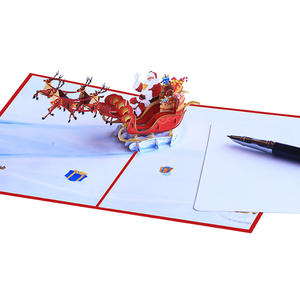 Color-Printed 3D UV Printed Deer Car Design <strong>Christmas</strong> Greeting <strong>Cards</strong> for Holiday Wishes on Paper - Product Image 5