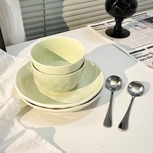 Custom High Quality Eco-Friendly Cute Solid Color Stoneware Dinnerware <b>Sets</b> Dishwasher Safe Oven Safe <b>Microwave</b> Safe Minimalist - Product Image 2