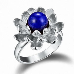 Anello Lotus Fun Nuovo Modello <span class=keywords><strong>Fiore</strong></span> <span class=keywords><strong>di</strong></span> <span class=keywords><strong>Loto</strong></span> Argentato Placcato Oro - Product Image 6