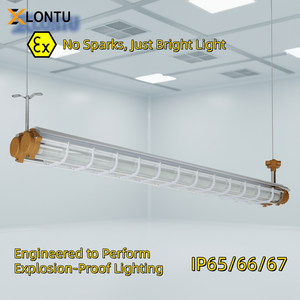 Vente flash : Luminaire LED fluorescent T8 antidéflagrant 36W, indice de protection IP55, corps en aluminium résistant aux intempéries, pour zones dangereuses - Product Image 1