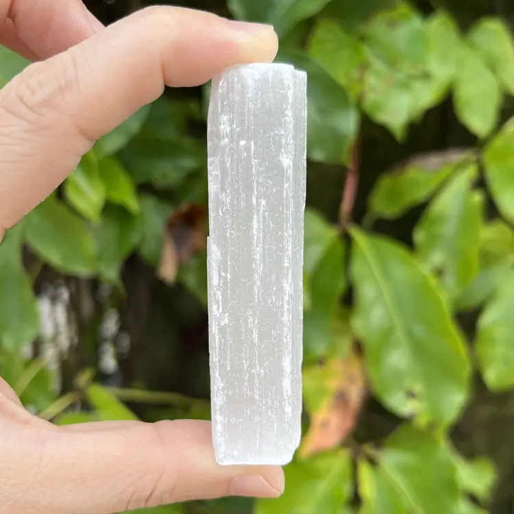 Tự nhiên selenite Gậy Wands năng lượng nguyên đá thô trắng thạch cao tinh thể cho chữa bệnh