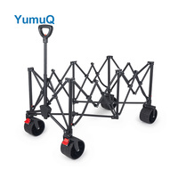 YumuQ plage Camping utilitaire Wagon chariot chariot Wagon poussette décrochage pour vendeur de rue bébé transporter pliable chariot pliant
