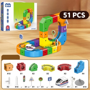 Pista de Carreras Magnética para Niños, Bloques de Construcción Magnéticos, Pista de Carreras Antigravedad, Cubo de Gravedad Eléctrico Ecológico de Plástico - Product Image 1