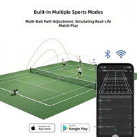 Machine à balles de tennis portable intelligente |   Équipement d'entraînement pour robots IA individuels ou multi-personnes, capacité de 120 balles, durable en ABS+aluminium