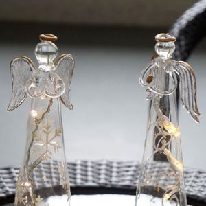 Glass Angel Christmas Battery Powered 30CM <b>LED</b> Light Decorations with 8 <b>LED</b> Lights for Wholesale Party Supplies - Product Image 3