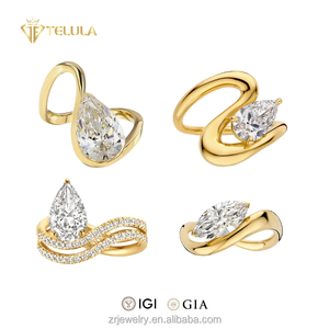 IGI-zertifizierter, im Labor gewachsener Diamantring aus 14 Karat massivem Gold nach Maß OEM Free CAD MOQ 1TELULA Jewelry - Product Image 1