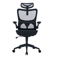 Chaise de bureau ergonomique à dossier haut en maille complète de luxe à prix d'aubaine chaise de personnel et de cuisine Tsak pivotante pour salle de réunion