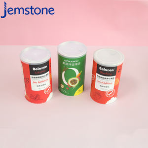 Boîte d'emballage cylindrique en carton kraft pour capsules de gel alimentaire à base de plantes, design personnalisé, recyclable, tube en papier pour poudre de protéines - Product Image 3