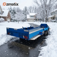 Remorque de transport Blue Beaver Tail Equipment à plateau extra large avec roue de secours, dimensions personnalisées pour le transport de mini-excavatrices et chargeuses