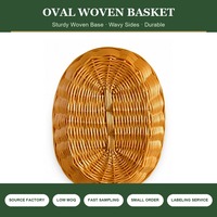 Lot de 16 paniers ovales tressés en PE souple, écologiques, pour rangement, cuisine, service de fruits, fêtes et autres usages