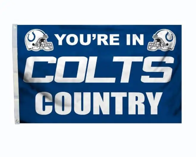 Mới bạn đang ở trong NFL indianapolis Colts Country một mặt Polyester Cờ biểu ngữ