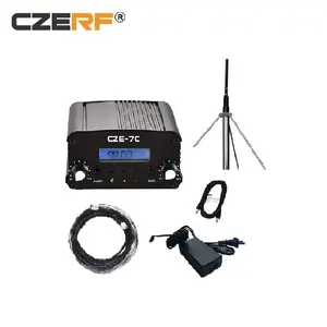 1W/7W Stereo PLL Small Power Black Long Range FM Transmitter for Radio Station