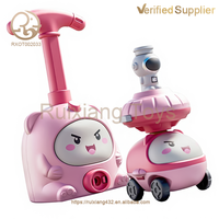Voiture à pousser pour enfants en forme de cochon de dessin animé, jouet éducatif à inertie, lanceur aérodynamique, véhicule à pompe à air pour enfants, fourni par l'usine