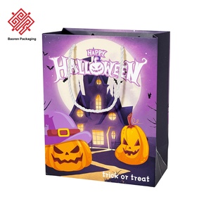 BAoren ถุงกระดาษหนาจับลายการ์ตูนฟักทองฮาโลวีนบรรจุภัณฑ์ของขวัญขนมกระเป๋าหูหิ้วสำหรับขนมขบเคี้ยวพิมพ์โลโก้ได้ตามต้องการ - Product Image 5