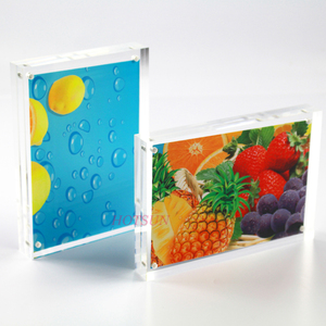 Cadre <span class=keywords><strong>photo</strong></span> magnétique en acrylique <span class=keywords><strong>transparent</strong></span>, support flottant résistant à l'eau sans cadre - Product Image 2