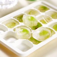 MONR Nouveaux accessoires de cuisine Moule à glaçons en plastique en forme de Lego Boîte d'emballage gratuite pour sorbetière