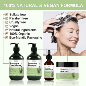 <span class=keywords><strong>Masque</strong></span> capillaire au romarin et à l'huile d'argan, pur, botanique, stimulant la densité des cheveux, équilibrant et antipelliculaire, sans cruauté animale, pour usage professionnel en salon - Product Image 2