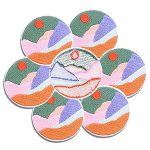 Campione personalizzato gratuito 3D ricamato patch calore stampa ferro Logo ciniglia lettere fiore per felpa con cappuccio tempo di consegna 1-3 giorni - Product Image 4