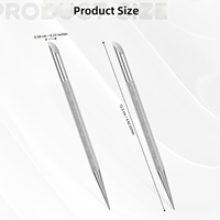 2 pièces - Poussoir et éliminateur de cuticules en acier inoxydable pour ongles des mains/des pieds - Soins professionnels de la pédicure - Nettoyage des ongles portable