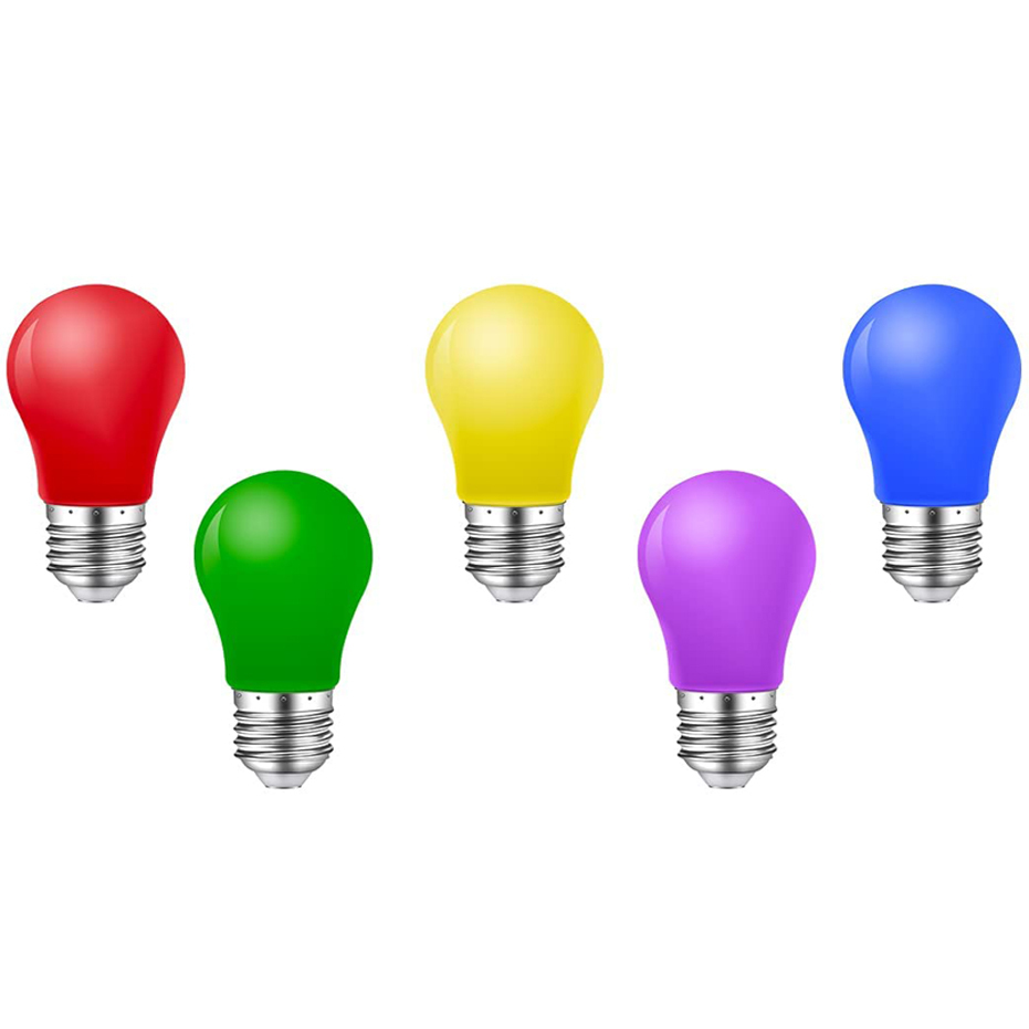 Hot Colorful Globe Bulb E27 Led Bar Light A50 220V 3W White Red Blue Green Yellow Pink LED Light for Bar Party Lighting