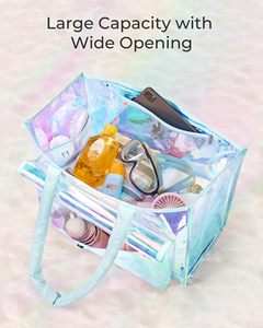 Bolso de Mano de Gran Capacidad Impermeable Personalizado a Precio de Fábrica, Bolso de Hombro para Mujer con Bolsillo para Teléfono, Bolso de Playa para Vacaciones de Verano - Product Image 4