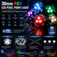 Guirlande lumineuse LED RGB numérique 30 mm, étanche WS2811 IP67, SMD5050, pour façade de bâtiment, aménagement paysager, éclairage de vacances