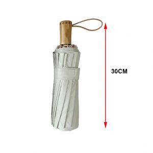Parapluie compact manuel INS 21 pouces, ouverture manuelle, 16 baleines, coupe-vent, design pliable en 3 sections, motif floral japonais, protection minimaliste contre la pluie et le soleil, logo personnalisé - Product Image 5