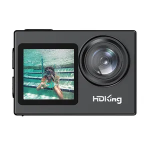 HDKing doppio schermo 4k 60fps 1080p Anti-Shake impermeabile 30M fotocamera sportiva telecomandi Video fotocamera 4k in modalità wireless