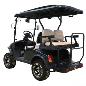 Voiture de golf 4 places à carrosserie en acier inspirée des motos tout-terrain, avec une grande garde au sol et des pneus tout-terrain. - Product Image 2