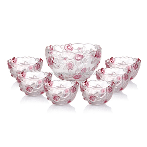 Spray rote Farbe 7 Stück Obst und Süßigkeiten <span class=keywords><strong>Glass</strong></span> chale Set mit wettbewerbs fähigen Preis und schnelle Lieferzeit kann angepasst werden - Product Image 5