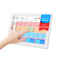 Bingkai Foto Cloud Layar Sentuh Pintar Full HD 21,5 inci dengan Kalender, Jam, Pemutar Video (MP4/AVI), MP3, Android 14, RAM 4GB, ROM 64GB