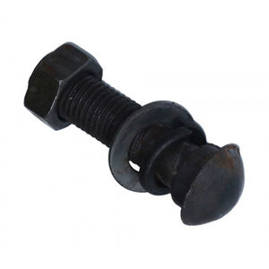 Baut kepala bulat baut jalur leher oval baut pelat ikan jalur kereta api berlapis seng 10.9 kelas baja karbon - Product Image 1