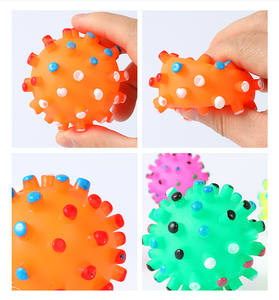 Palle stridule <span class=keywords><strong>Spike</strong></span> giocattoli per animali domestici per cuccioli di cani dai colori vivaci resistenti al morso palla per cani che cigolano giocattoli per cani da masticare - Product Image 4