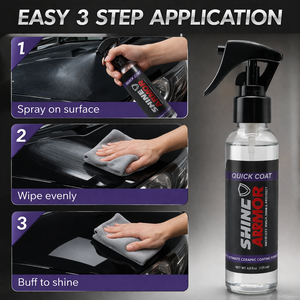 Spray de Revestimiento Cerámico de 120 ml para Autos - Shine Armor Quick Coat, Repelente al Agua, Resistente a los Arañazos, Protección de Brillo Superior para Autos - Product Image 3
