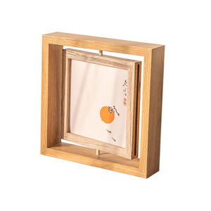 Wooden Rotating Photo <b>Frame</b> Solid Wood Rectangle Tabletop Display <b>Frame</b> For Home Living Room Bedroom - Product Image 5