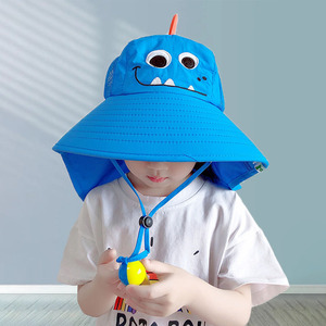 Kulomi Children's Bucket Hat With Neck Protection UV Sunshade Breathable Cotton For 2-6 Years Old Boys And Girls - Product Image 1