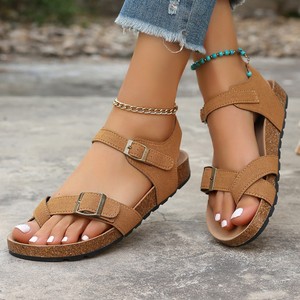 Les nouvelles <span class=keywords><strong>sandales</strong></span> à talons compensés rétro 2025 pour femmes sont des <span class=keywords><strong>sandales</strong></span> à semelles épaisses à la mode et à la mode - Product Image 4