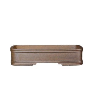 Pot à Bonsaï Rectangulaire en Céramique Cuite au Bois Weizhen, Style Antique, Jardinière à Cinq Lignes - Product Image 3
