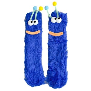 Calcetines de Felpa de Coral Transpirables con Estampados Divertidos para Mujer, Calcetines de Dormir Gruesos y Cálidos con Dibujos Animados, Calcetines de Peluche hasta la Rodilla - Product Image 3