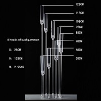 Nouveaux accessoires de mariage : Bougeoirs de 128 cm, marqueurs d'allée, supports de fleurs pour salles de banquet, hôtels et scènes