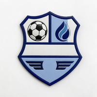 Écusson personnalisé multicouche 3D en TPU gaufré thermocollant, patch PVC OEM pour maillot de club de football, veste, chapeau, sac