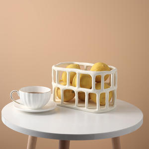 "<span class=keywords><strong>Assiette</strong></span> de fruits rétro style cercle Morandi avec rangement creux pour décorations créatives pour la maison" - Product Image 3
