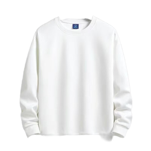 Custom <b>Men</b> Crewneck Sweatshirt Boy Long Sleeve Solid Lined 100% Cotton Winter Casual Warm Fleece <b>Pullover</b> Tops Hoodie sweatshirt - Product Image 1
