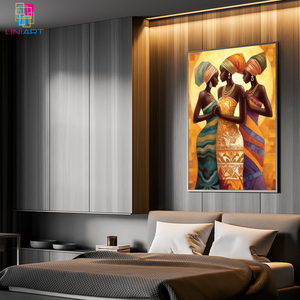 UNIART PRINTABLE ART Trois Sœurs Unies Noir Décoration Murale Art Afro-Américain Style Africain Oeuvre Impression Sur Toile Art Mural - Product Image 5