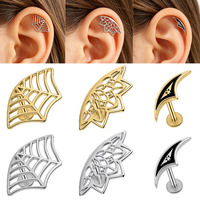 Pendientes de cartílago góticos Freya para mujer, diseño de telaraña de Halloween, mandala geométrica, loto, joyería de piercing de parte trasera plana a la moda